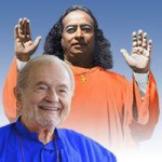 Smiling swami with master blessing